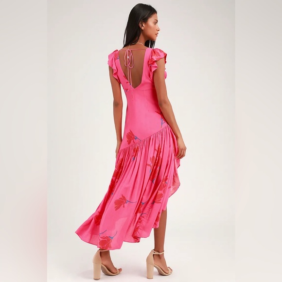 NWT Free People Pink She’s a Waterfall Dress - Picture 3 of 7